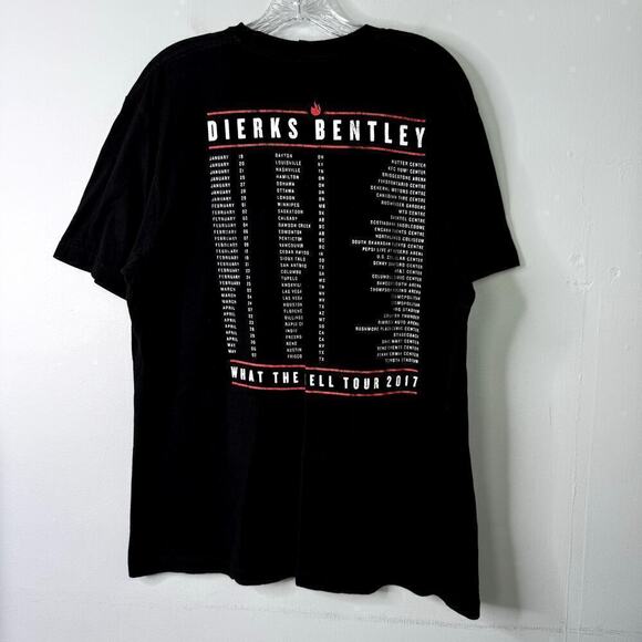 Dierks Bentley What the Hell Tour 2017 Graphic Concert Tee Black Men's Size XL - Picture 8 of 11